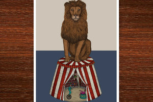 The Lion's Circus A4 Art Print